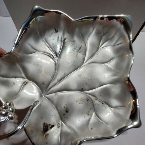 VTG Ikora WMF Silverplate Leaf Footed Candy Trinket Dish Germany Unused w/box - Picture 4 of 6